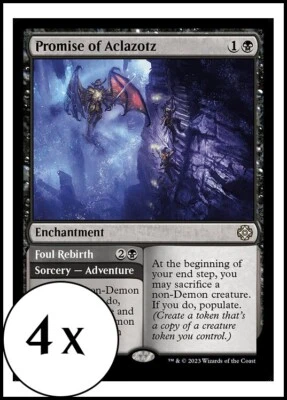 MTG - 4 x Promise of Aclazotz - Playset of 4 - Lost Caverns of Ixalan - Image 1 of 2