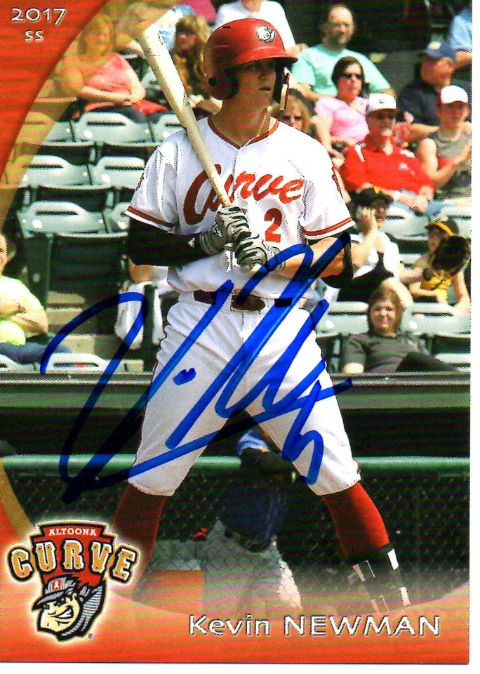 Kevin Newman 2017 Altoona Curve Signed Card - Image 1 of 1