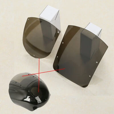Kit de carenado de cuarto de parabrisas ahumado apto para Harley Dyna 95-05 Sportster 88-up Foto 1 de 4