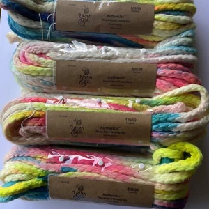 Hand-Dyed Chunky Knit Merino Bulky Lot 4 Sks Beach Glow/2 Yarn Bee Needle - Picture 1 of 11