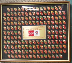Coca-Cola 1988Seoul Korea Official Olympic XXIV International flag pin set - Picture 1 of 1