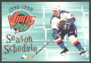 1998-99 Detroit Vipers IHL Hockey Schedule !!! Clark