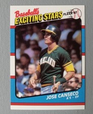 1987 Fleer Baseball's Exciting Stars #7 Jose Canseco