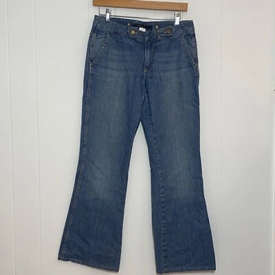 Pantalones de mezclilla para mujer Marc Jacobs 4 azules tiro medio corte bota cierre bohemio Foto 1 de 4