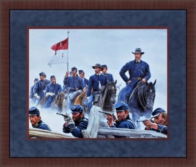 Mort Kunstler Civil War Print Hold At All Cost! Custom Framed - Image 1 of 2
