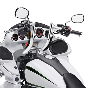 MOFUN Chrome 12" Rise 1.25" Handlebar for Kawasaki Vulcan Voyager 1700 2009-2025 - Picture 1 of 7