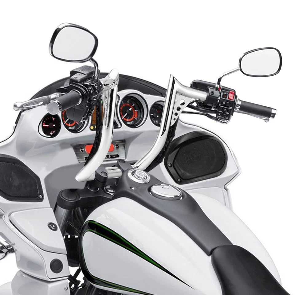 MOFUN Chrome 12" Rise 1.25" Handlebar for Kawasaki Vulcan Voyager 1700 2009-2025 - Image 1 of 4