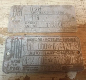 2 Old FIAT  Car  Badges - Picture 1 of 1