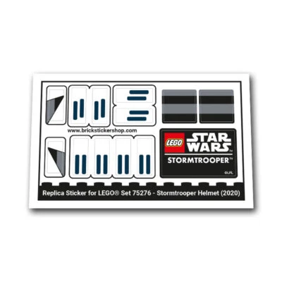 BRICKSTICKERSHOP Replacement Sticker for Set 75276 - Stormtrooper Helmet
