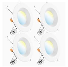 Sunco 4 Pack Retrofit LED Recessed Lighting 6 Inch, 5CCT Dimmable Can Lights