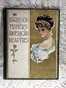 Antique 1909 Harrison Fisher’s American Beauties Bobbs Merrill Picture Book - Picture 1 of 12