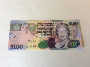 BAHAMAS 2009 P76 $100 NOTE UNC CONDITION QEII - Picture 1 of 2