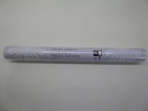 Laura Ashley Metallic Palmetto Silber Tapetenrolle viele verfügbar gleiche Charge - Bild 1 von 6