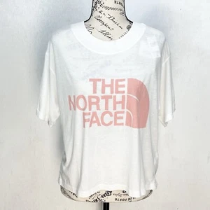 The North Face T-Shirt weiß pink Spell Out Lightweight Tee Damen Medium - Bild 1 von 13
