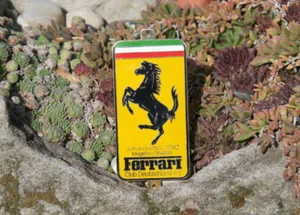 VINTAGE ENAMEL AUTOMOBILE CAR BADGE # FERRARI CLUB GERMANY MEETING MUGELLO 1992 - Picture 1 of 2