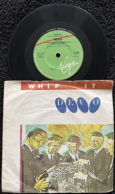 Devo – Whip It / Snowball 7'' Vinyl 1980 CLEANED/PLAY TESTED VG+/VG VIDEO CLIP - Image 1 of 4