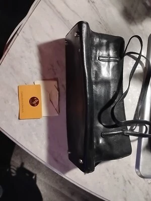 Bolso Clásico de Hombro MONSAC Original Vintage Cuero Negro Mediano Foto 1 de 4