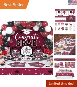 Elegant Graduation Party Supplies Set, 277 PCS for Class of 2024 Celebration - Picture 1 of 11