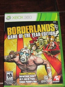 Borderlands Game of the Year Edition Microsoft XBOX 360 Complete Includes Poster - Picture 1 of 5