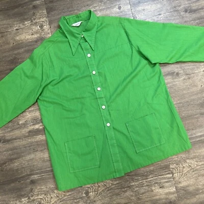 Vintage Sears Fashion Long Sleeve Shirt Green NO SIZE TAG (62) - Image 1 of 4