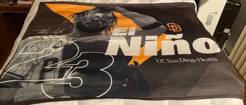 Fernando Tatis Jr. San Diego Padres El Nino Fleece Blanket Petco Park Giveaway Cover
