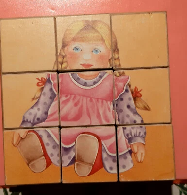 Holzpuzzle Puppe-Bär Setzpuzzle Puzzle-Spiel Kinder Steckpuzzle Vintage  - Bild 1 von 4