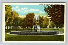 Logansport IN Indiana, Fountain In Riverside Park, Vintage Postcard