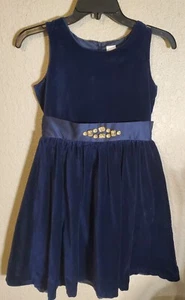 Gymboree Girls Blue Velvet Party Dress Size 12 - Picture 1 of 7