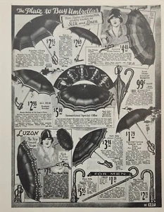 1927 Sears Roebuck Catalogue Fashion Umbrellas Ad - Picture 1 of 1