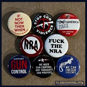 Gun Control - 1"", 1,5"", 2,25"" Tasten/Flaschenöffner - 8er-Pack - Bild 1 von 5