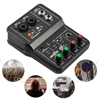 2-Channel USB Audio Mixer with Phantom Power and Real-Time Monitoring - Image 1 of 4
