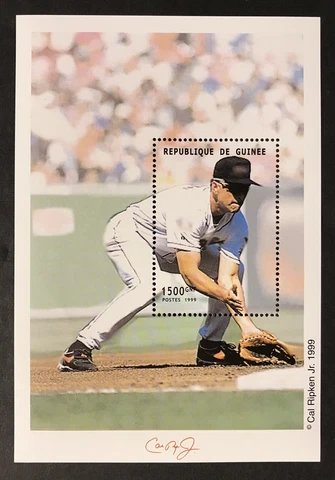 GUINEE 1999 MNH CAL RIPKEN JR STAMPS SOUVENIR SHEET ORIOLES BASEBALL SPORTS Cover