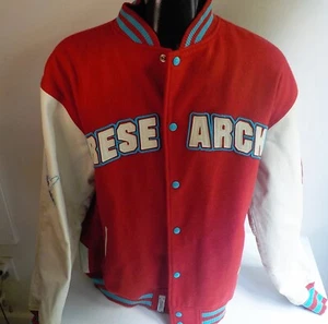 LRG "Rese Arch" Varisty Jacket Leather & Wool SZ 2XL Red /Ivory - Picture 1 of 8