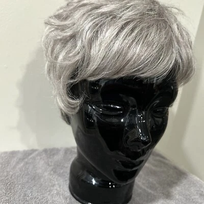 Short gray salt and pepper aspen wig - Image 1 of 4
