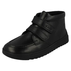 Boys Clarks Ankle School Boots 'Goal Strap K' - Picture 1 of 19
