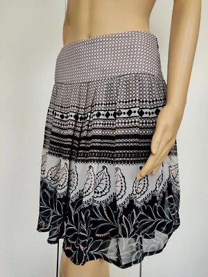 MNG Sportwear Ladies Lined A-line Floral Low Waist Knee Length Skirt EU 38 UK 10 - Image 1 of 4