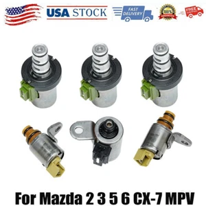 Set of 6 Transmission Solenoid Kit For 2002-2012 Mazda 3 5 6 CX-7 FNR5 4F27E - Foto 1 di 12