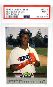 1992 Classic Best RB #BC12 Ken Griffey Jr  San Bernardino Spirit  PSA 9 66305114