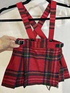 NWT O’NEIL of DUBLIN Red Royal Stewart Tartan Kilt 1-2 Yr Christmas - Picture 1 of 6