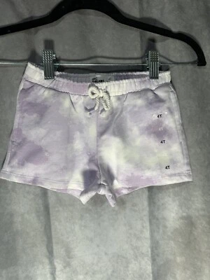 Epic Threads Tie-Dye Knit Shorts Orchid Bloom Drawstring Waist Girls Size 4T - Image 1 of 2