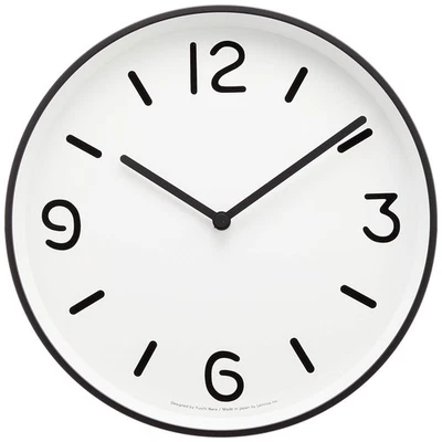 Lemnos Wall Clock Analog Aluminum Mono Clock White MONO Clock LC10-20A WH Lemnos - Image 1 of 4
