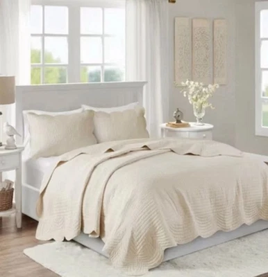 Madison Park 3-Piece Genoa Coverlet Set - Ivory - Size:Full/Queen- - Image 1 of 4