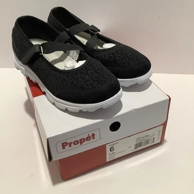 Zapatos para caminar Propet TravelActiv Mary Jane para mujer malla negra talla 6W, Exc. Con caja Foto 1 de 4