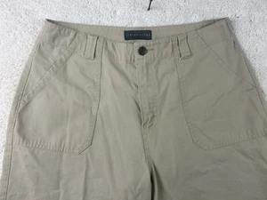 Women’s Relativity Sage Khaki Capri Cargo Pants Size 10 100% Cotton School - Picture 1 of 11