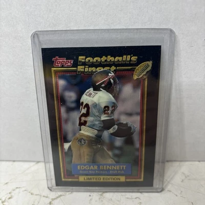 1992 TOPPS NFL FOOTBALL'S FINEST EDGAR BENNETT INSERT CARD 34 OF 44 LIMITED ED - Image 1 of 2