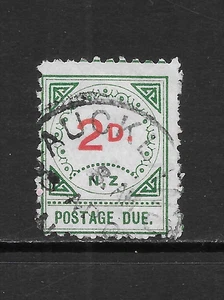 NEUSEELAND SCOTT J3 GEBRAUCHT FEIN - 1899 2p GRÜN & ROT PORTO FÄLLIGE AUSGABE - Bild 1 von 2