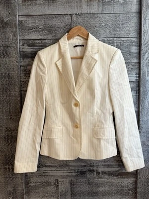 Chaqueta Blazer Sisley Abrigo Deportivo Traje Marfil Mujer’s Talla Pequeña 42 Buen Estado Foto 1 de 4