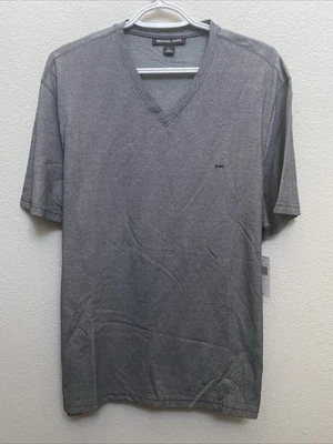 NEW Michael Kors Mens Black  XL  T-Shirt V Neck Short Sleeve NWT $69.50 - Image 1 of 4