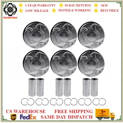 6Pcs Pistons Set For 5184347AG 2011-2018 Jeep Chrysler 3.6L V6 DOHC Pentastar Foto 1 de 4
