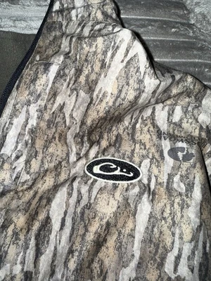 Drake Fleece Pullover 1/4 Zip Bottomland Camo 2x - Image 1 of 3